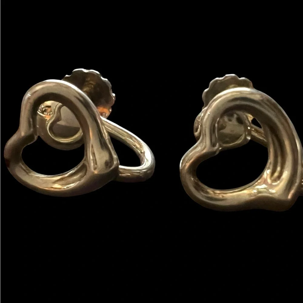 Tiffany & Co. Silver Open Heart Earrings